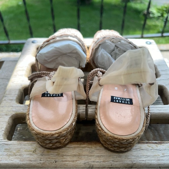 Stuart Weitzman Organza Espadrille Boho Sandals Women’s Size 7B EUC - Picture 4 of 11